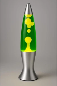 - Lampada Lavica Da Tavolo, 40 Cm, in Metallo, 40 X 10 X 10 Cm, Colore: Verde/Gi - Foto 1 di 12