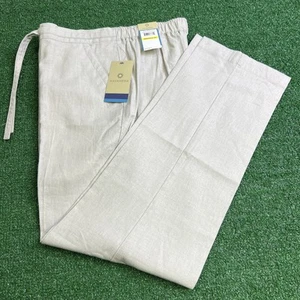 The Havanera Co. Linen Trouser Beach Tapered Relaxed Fit Size 32-34 Medium NWT - Picture 1 of 10