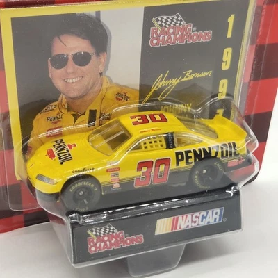 Johnny Benson 1997 Racing Champions NASCAR Pennzoil Yellow Car 1:64 Diecast - Image 1 of 3