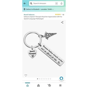 Portachiavi logopedista regalo di apprezzamento per logopedista - Foto 1 di 7