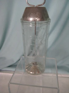 Antique 1930's 40's National Dairy Malted Milk Mixer Jar aluminum lid and Wand - Picture 1 of 3