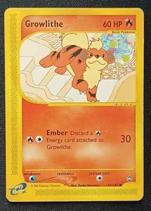 Growlithe 051/147DMG Pokemon Aquapolis English Damaged E Series Vintage 2002 - Bild 1 von 2