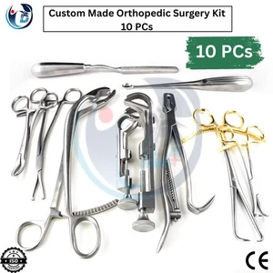 Orthopedic Surgery Custom Made Kit 10 Pcs  Assorted Surgical Instruments Set - Picture 1 of 6
