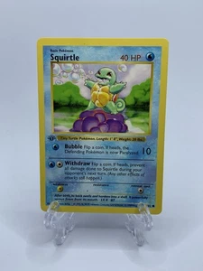 Squirtle 63/102 - Base Set - 1st Edition Shadowless - Com - Pokemon - LP - Picture 1 of 13