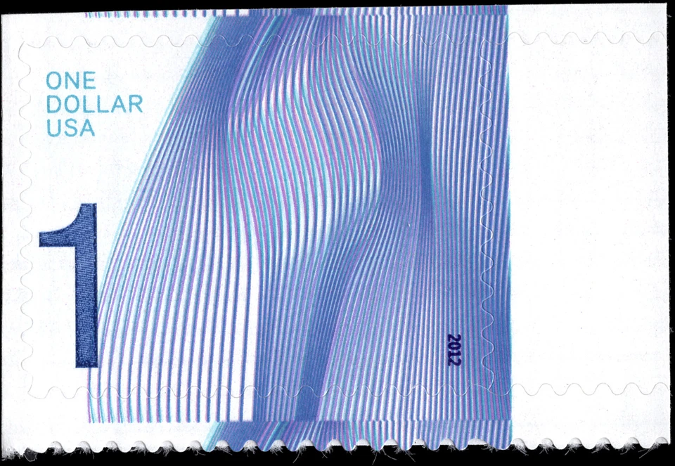 US Scott # 4717, Waves of Color, 2012 1 Dollar Stamp, MNH - Image 1 of 1