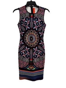 Clover Canyon Sleeveless Sheath Dress Geo Print Scuba Fabric XS - Picture 1 of 8