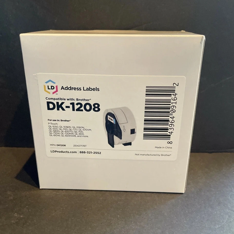 LD Compatible Brother DK-1208 Address Labels / 1.4 in x 3.5 in - Image 1 of 1