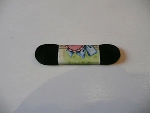 galon vintage noir en nylon belle étiquette - Picture 1 of 4