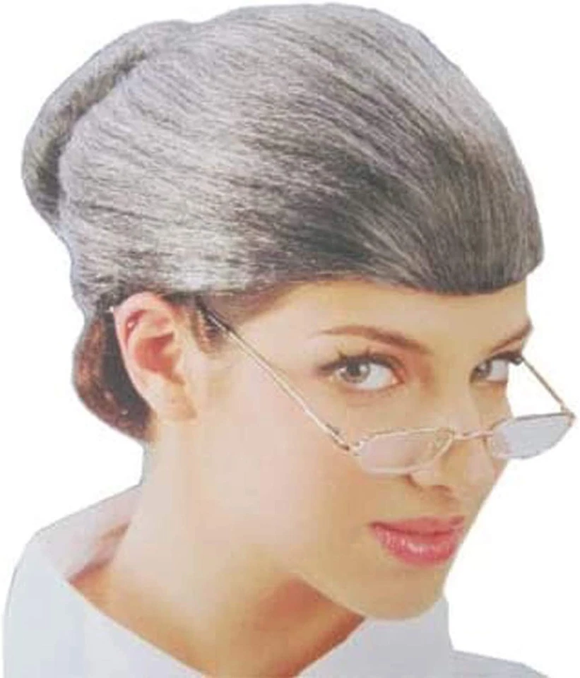 Dress Up America Junior's Granny 假发,灰色,均码适合 Mone SizeT — 第 1/1 张图片