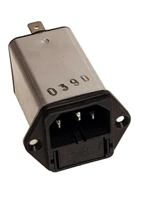 TIMONTA FKF2-45-2/I 2A MAINS FILTER IEC INPUT SOCKET 250v 2 x FUSE PANEL MOUNT - Picture 1 of 5