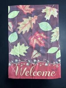 Willkommen vertikale Flagge Herbst Autumn 12” x 18” - Bild 1 von 2