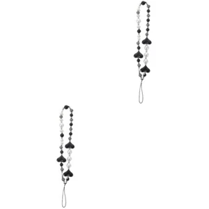 2 PCS Handy Kette Telefon Anti-verlorenes Seil Mobiles Schlüsselband Mit Perlen - Zdjęcie 1 z 12