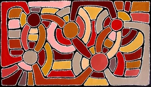 Aboriginal Art Painting by Sally Clark 57cm x 102cm - Picture 1 of 2
