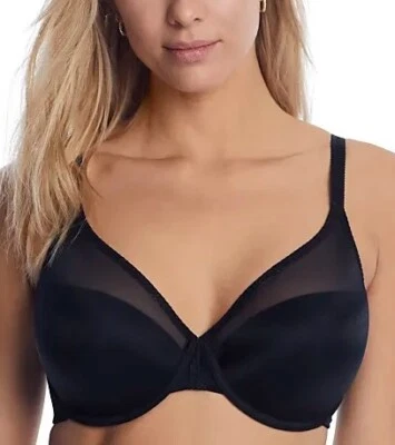 Sujetador acolchado GOSSARD negro brillante alto ápice claro, EE. UU. 32H, UK 32FF, NUEVO SIN ETIQUETAS Foto 1 de 4