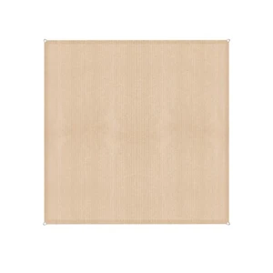 Cubierta de dosel de sombra permeable de alta resistencia bordes rectos con anillos en D de acero beige - Imagen 1 de 12