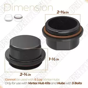 2 x Hub Dust Caps For Dexter Vortex 81143 48355v K71-G01-73 21-261 1250-1750 lbs - Picture 1 of 5