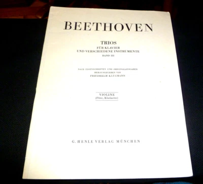 Beethoven Trios (Violine, Flote, Klarinette) G Henle Verlag Munchen. - Изображение 1 из 4