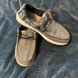 Hey Dude Wendy Funk braune bequeme Tweed-Slipper Größe 8 für Damen - Bild 1 von 9