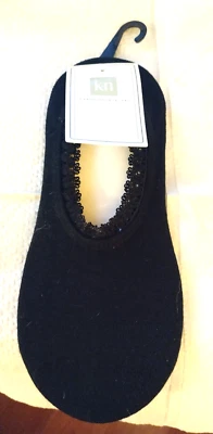 KAREN NEUBURGER Calcetines/Peds Top de Encaje Negro Talla 9-11 Nuevos con Etiquetas Foto 1 de 4