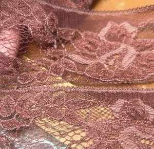 lace netting ribbon rayon 2.25" flowers scallop trim saltillo 1yd made in France - Picture 1 of 4