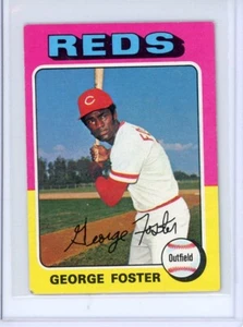 Tarjeta de béisbol Topps Mini George Foster #87 1975 de los Cincinnati Reds - Imagen 1 de 2