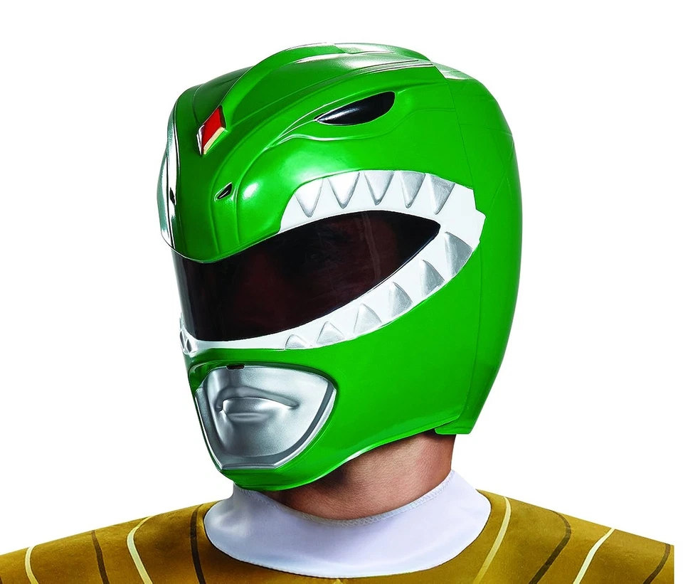 Adult Green Power Ranger Classic Helmet 2 PC Mask Halloween Costume Dg79727