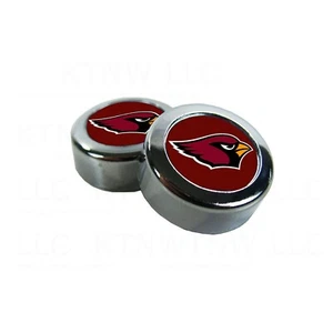 Chrome Football Arizona Cardinals License Plate frame screw caps Bolt Cover - Picture 1 of 1