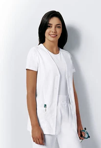 Chaleco Cherokee Moda Sólidos Botón Delantero 1602 WHT Blanco Envío Gratis - Imagen 1 de 2
