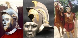 Roman Armor Cavalry Type G Helmet Mask Praetorian Guard Auxilia Ala Gladiator II - Picture 1 of 14