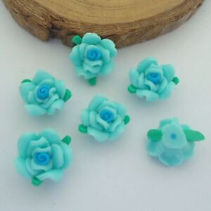 Flatback Rose Flower Resin Beads Jewelry Crafts Making Decoration Accessory Bead