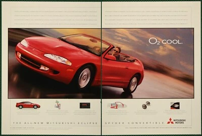 Mitsubishi Eclipse Spyder Convertible GS-T Anuncio Impreso Vintage 1996 Foto 1 de 3