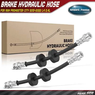2x Rear Left & Right Brake Hydraulic Hose for Ram ProMaster City 2015-2022 2.4L - Image 1 of 4