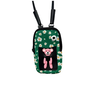 Little Bear Baumwolle Umhängetasche Handytasche grün - Bild 1 von 3
