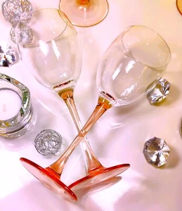 Wein Goblet Glas Luminarc rose Stiel France Sekt Champagner Flamingo Party Bar - Bild 1 von 17