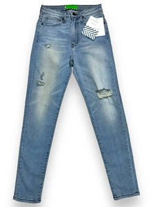 Free People X Sandrine Rose Skinny Jeans Women's 25 Distressed Light Blue R1019 - Picture 1 of 15