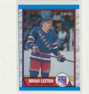 1989-90 O-Pee-Chee OPC Rookie 136 Brian Leetch New York Rangers - Picture 1 of 1