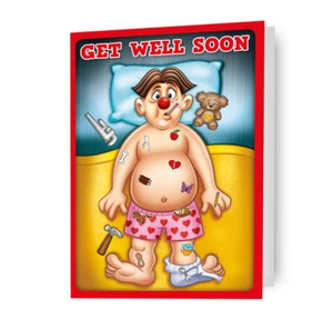 Tarjeta Get Well Soon Hasbro Operation tarjeta de juego incluye sobre 7x5 pulgadas - Imagen 1 de 7