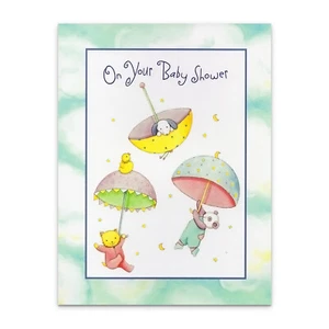 Cute BABY SHOWER Card FOR NEW PARENT AND BABY by American Greetings + Envelope - Picture 1 of 4