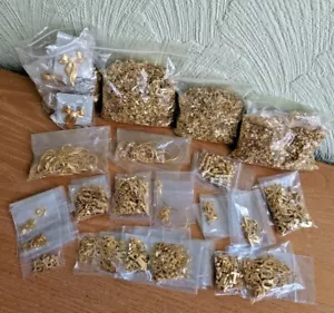 Pendientes bisutería tono dorado broches collares letras colgantes respaldo hágalo usted mismo - Imagen 1 de 12