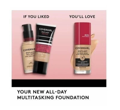 Covergirl Outlast Extreme Wear 3-IN-1 Foundation SPF 18 YOU CHOOSE Read Details - Image 1 of 4