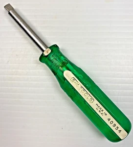 Vintage S-K Hand Tools 40954 Green Handle Socket Spinner Handle 1/4" Drive sk - Picture 1 of 14