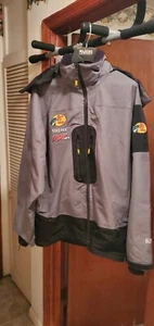 BASS PRO SHOPS GRAY GREY 100MPH GORE-TEX RAIN JACKET WITH HOOD MEN'S XL - Picture 1 of 2