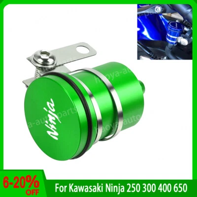 Мотоциклетный тормозной бак резервуар для жидкости чашка для масла для Kawasaki Ninja 250 300 400 650 - Изображение 1 из 4