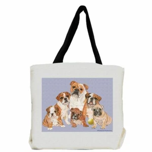 Bulldog Family Tote Bag - Picture 1 of 1