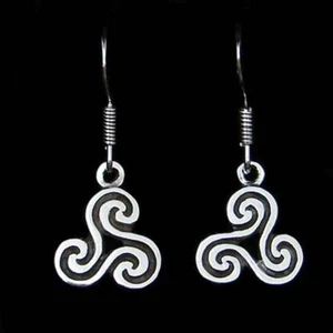Celtic Triskele Earrings 925er Silver Symbol Jewelry - New / - Picture 1 of 1