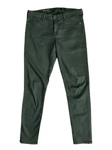 AG Adriano Goldschmied Abbey Ankle Mid Rise Skinny Green Jeans Womens 28 X 28.5" - Picture 1 of 7