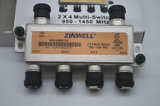 Zinwell 2x4 Satellite MultiSwitch 4 Outputs Ms2X4R0-03 Fta Legacy Directv