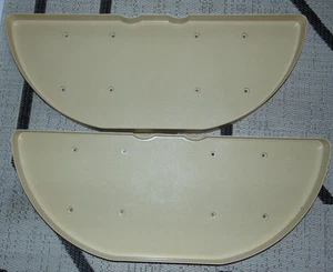 Rev-A-Shelf 31" Lazy Susan Half-Moon Polymer 2-Tier Blind Cabinet 6842-31-15-570 - Picture 1 of 3