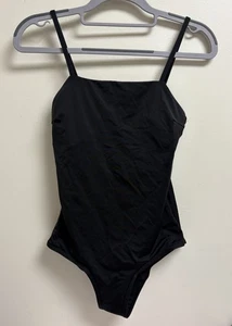 Costume da bagno KT by Knix nero pezzo unico epoca taglia S adolescente ragazza cinghie regolabili - Foto 1 di 5