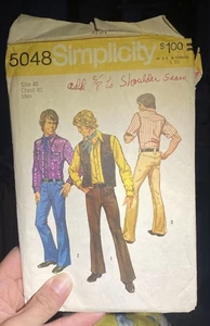 Vintage Sewing Pattern Simplicity #5048 Men's SZ 40 chest 40  - Picture 1 of 11